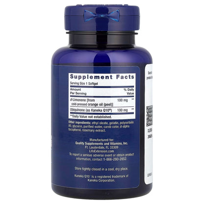 Super-Absorbable CoQ10 (Ubiquinone) with d-Limonene, 100mg - 60 softgels