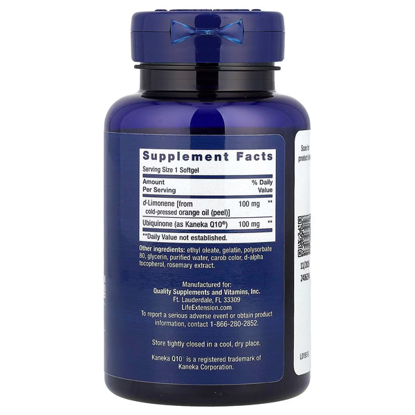 Super-Absorbable CoQ10 (Ubiquinone) with d-Limonene, 100mg - 60 softgels