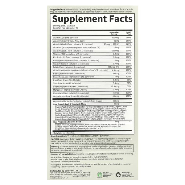 Vitamin Code RAW ONE for Women - 75 vcaps