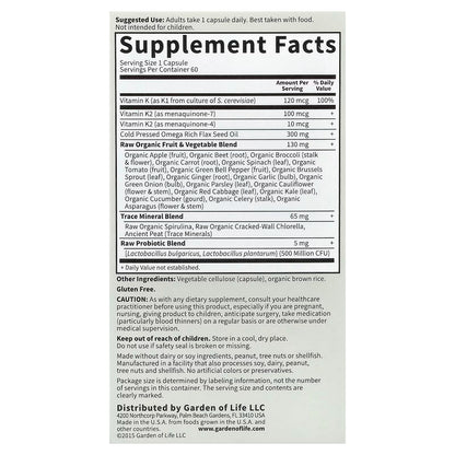 Vitamin Code Raw K-Complex - 60 vegan caps