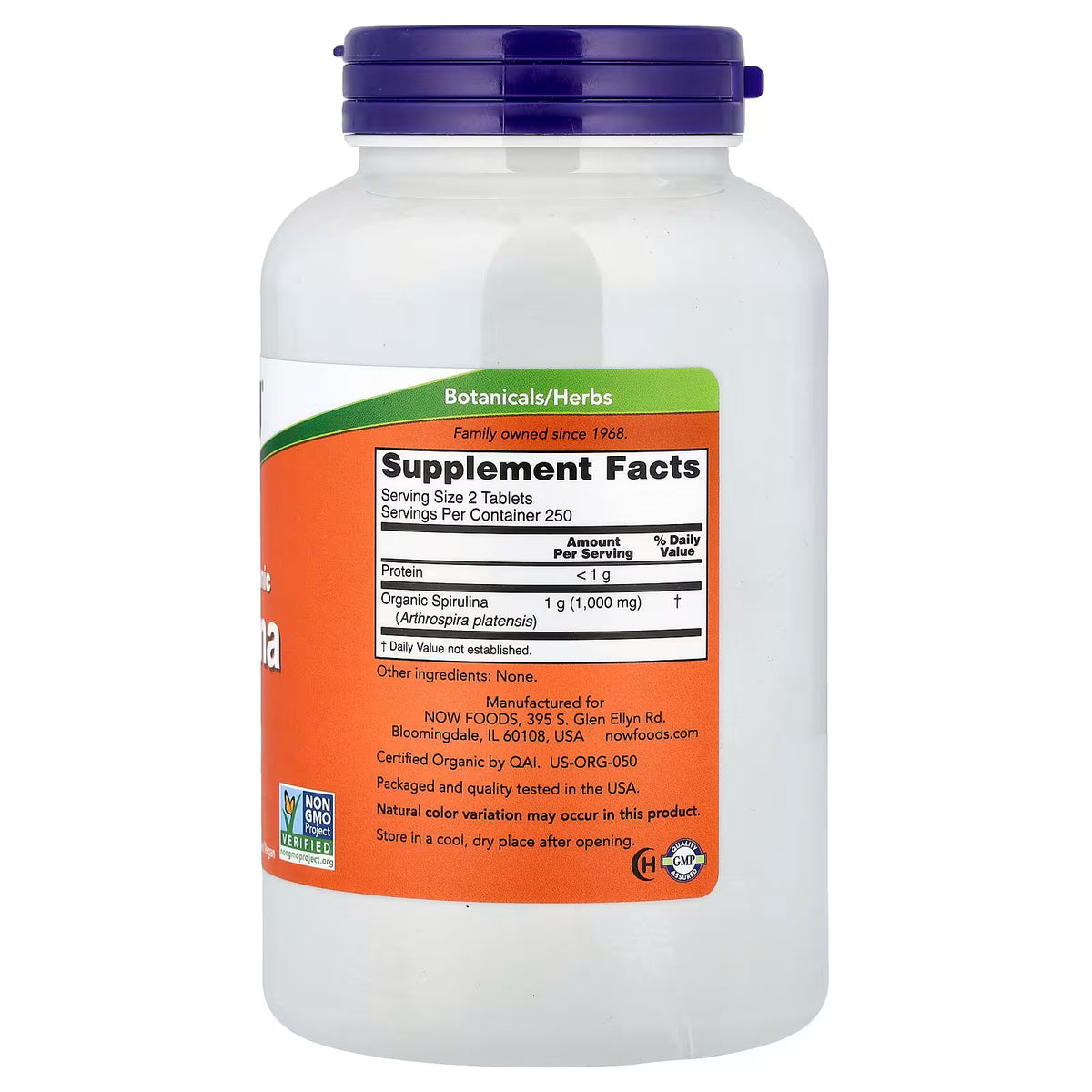Spirulina, 500mg - 500 tabs