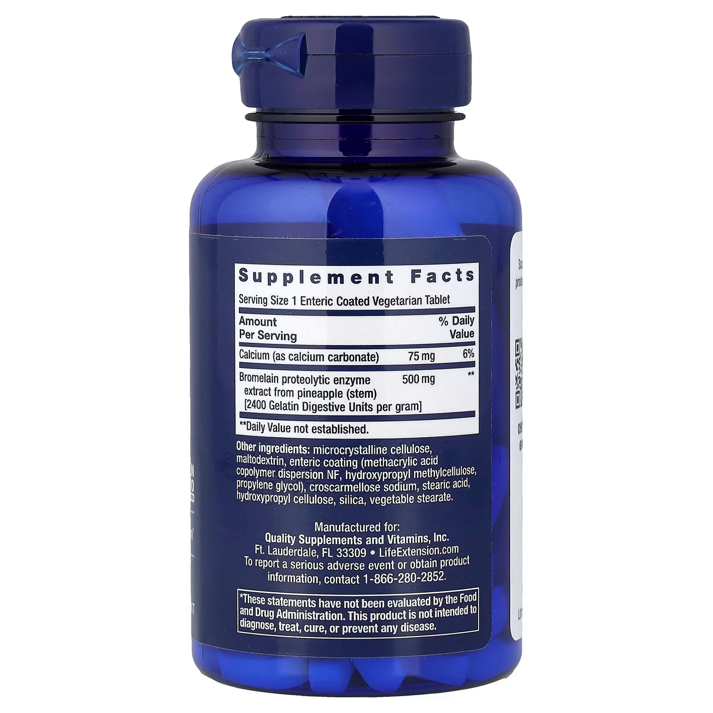 Specially-Coated Bromelain, 500mg - 60 enteric coated vegetarian tabs
