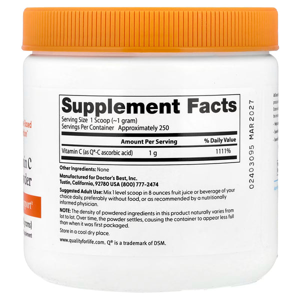 Pure Vitamin C Powder with Quali-C - 250g