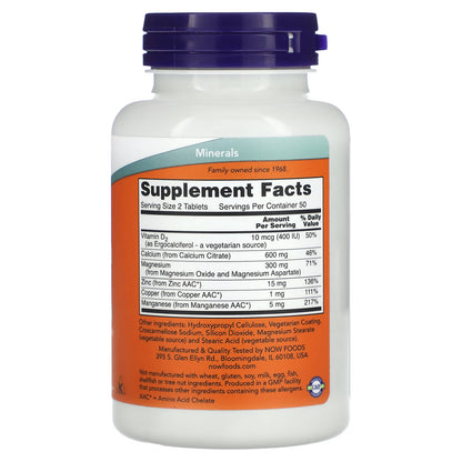 Calcium Citrate with Minerals & Vitamin D-2 - 100 tabs