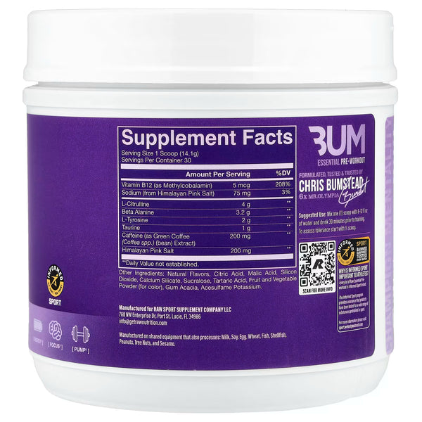 CBUM Essential Pre-Workout - 441g