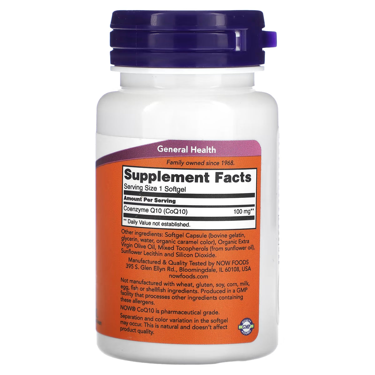 CoQ10, 100mg - 50 softgels