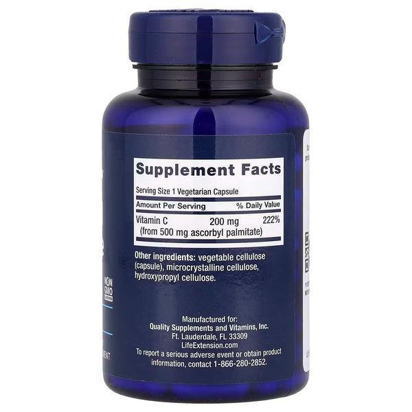 Ascorbyl Palmitate, 500mg - 100 vcaps