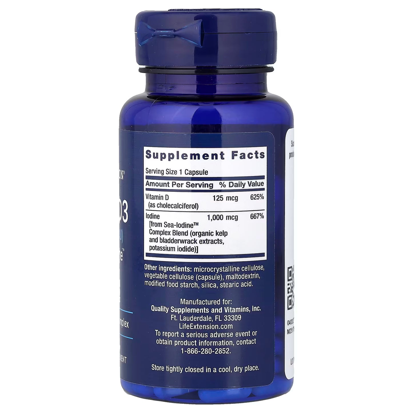Vitamin D3 with Sea-Iodine, 5000IU - 60 caps
