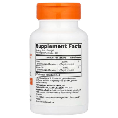 Lutein, 20mg - 60 softgels