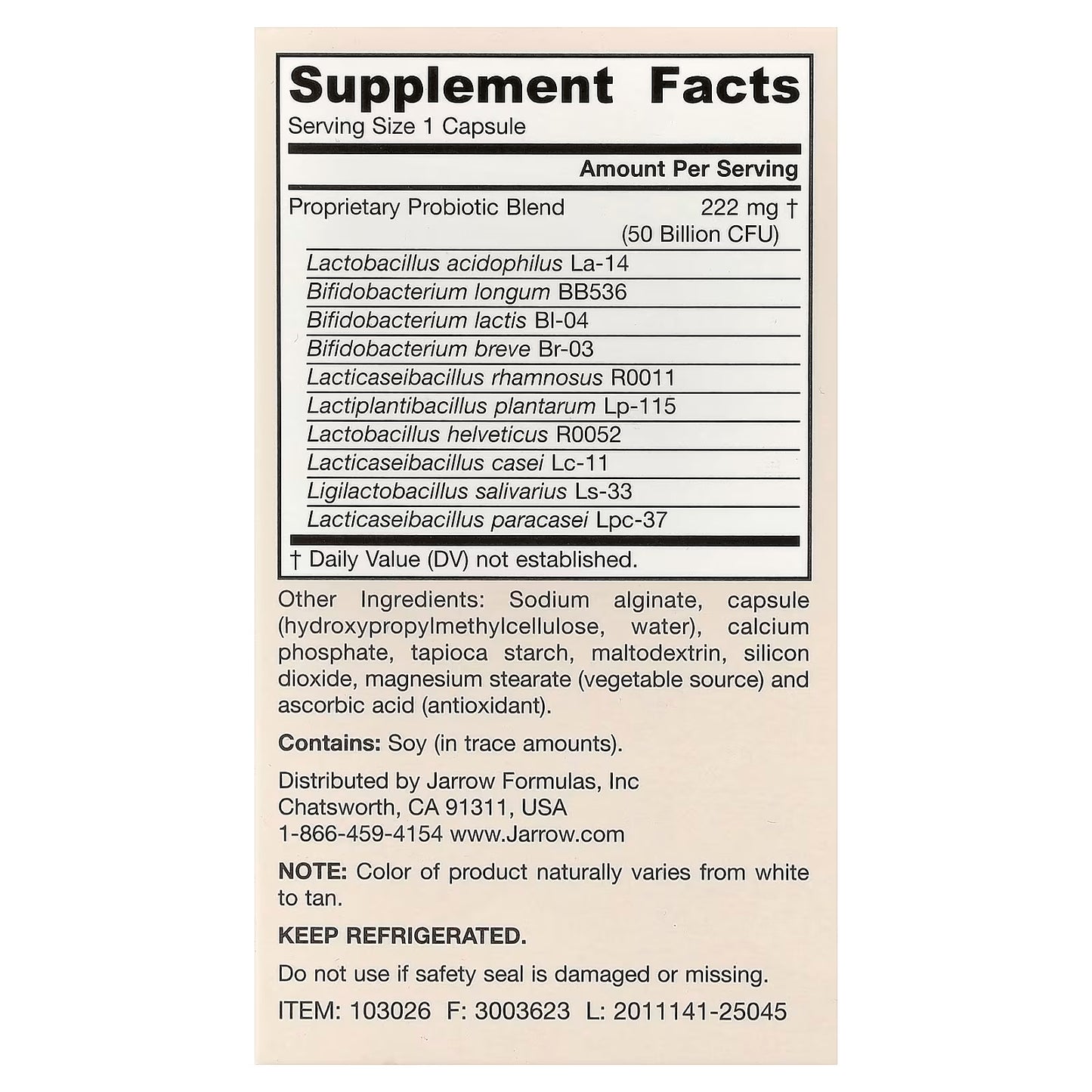 Jarro-Dophilus Ultra Gut Rescue, 50 Billion CFU - 60 vcaps