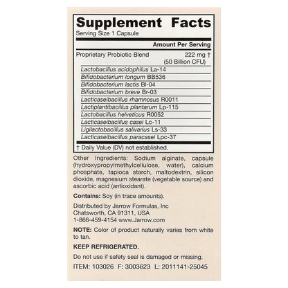 Jarro-Dophilus Ultra Gut Rescue, 50 Billion CFU - 60 vcaps