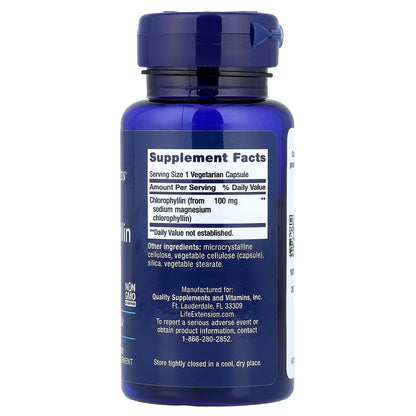 Chlorophylline, 100 mg - 100 gélules végétales