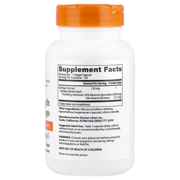 Extra Strength Ginkgo, 120mg - 120 vcaps