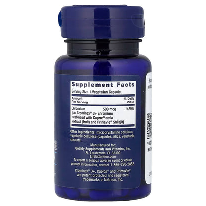 Optimized Chromium with Crominex 3+, 500mcg - 60 vcaps