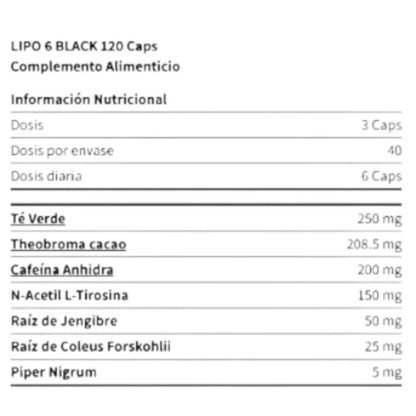 Lipo-6 Black - 120 liquid caps