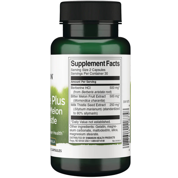 Berberine Plus with Bitter Melon & Milk Thistle - 60 caps