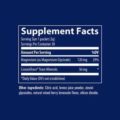 Magnesium Glycinate Powder Stick Packs - 30 x 3g