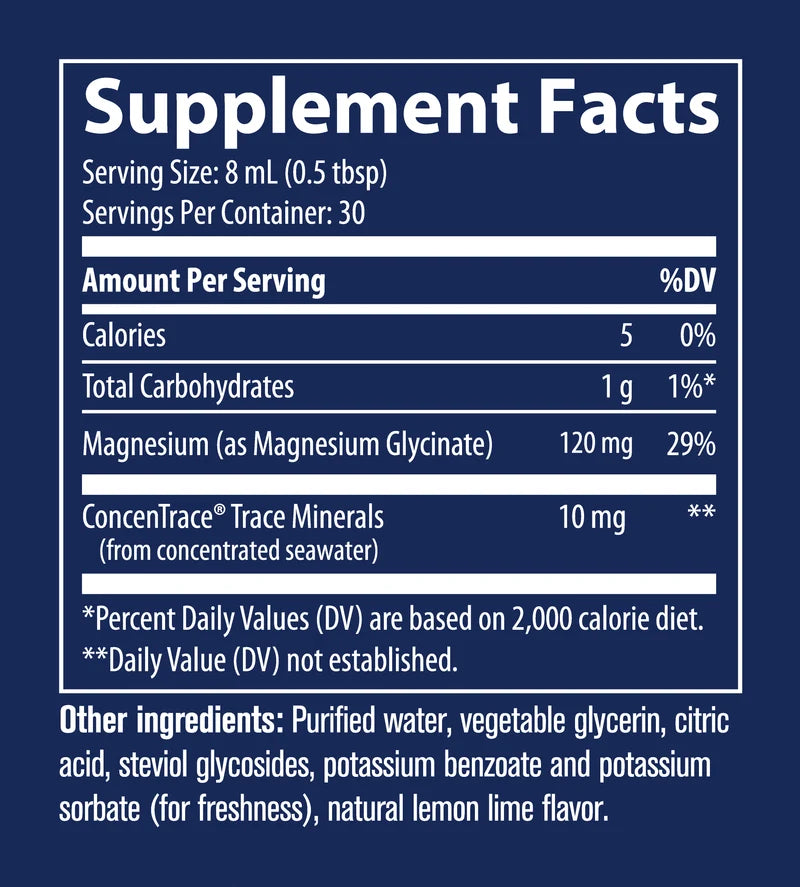 Liquid Magnesium Glycinate, Lemon Lime - 237 ml.