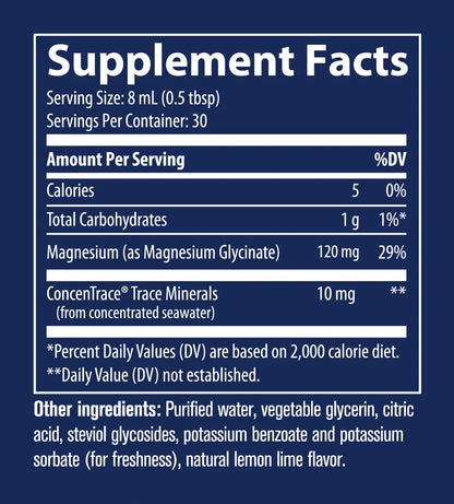 Liquid Magnesium Glycinate, Lemon Lime - 237 ml.
