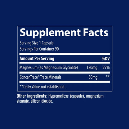 Magnesium Glycinate, 120 mg - 90 caps