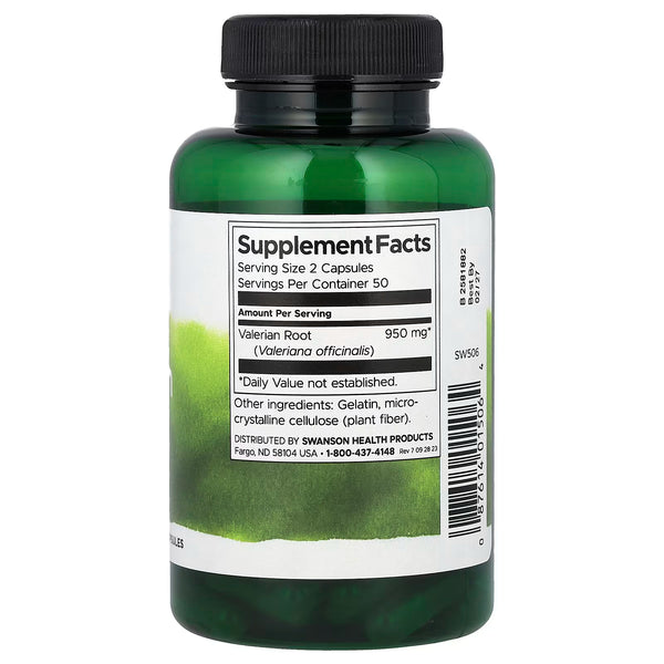 Valerian Root, 475mg - 100 caps