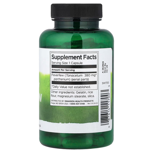 Full Spectrum Feverfew, 380mg - 100 caps