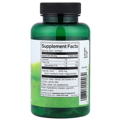 Caprylic Acid, 600mg - 60 softgels