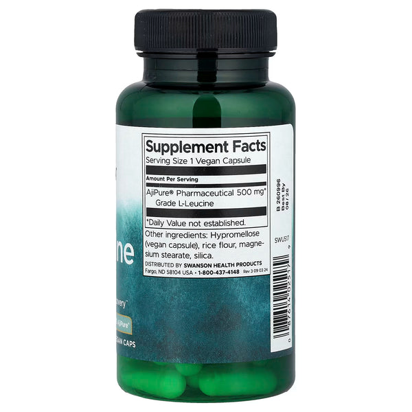 AjiPure L-Leucine, 500mg - 60 vcaps