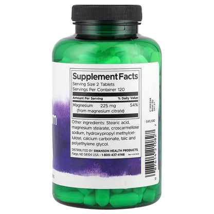 Citrate de magnésium, 225 mg super-puissant - 240 comprimés