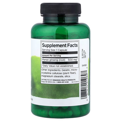 Ginseng coréen, 500 mg - 100 gélules
