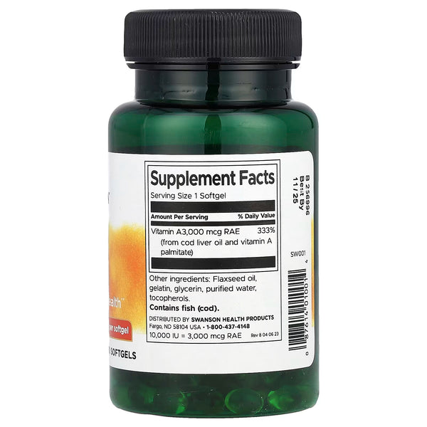 Vitamin A, 10 000 IU - 250 softgels