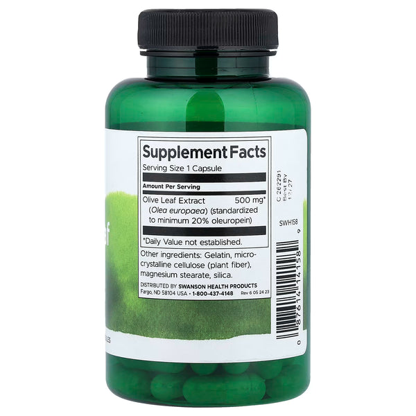 Olive Leaf Extract, 500mg - 60 caps