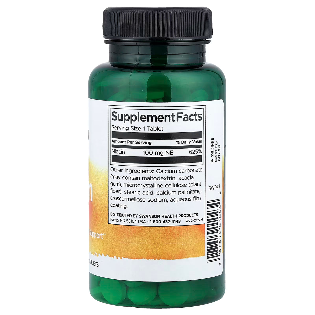 Niacine, 100 mg - 250 comprimés
