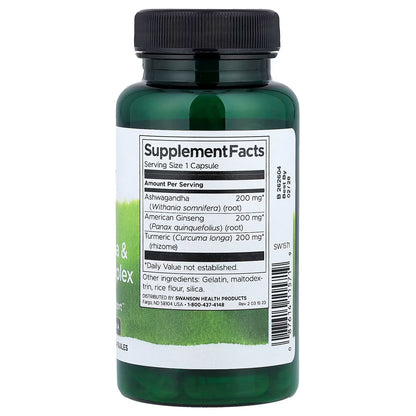 Turmeric, Ashwagandha & Ginseng Complex - 60 caps