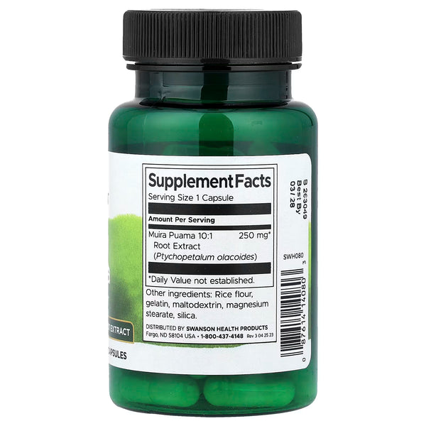 Muira Puama, 250mg (10:1) - 60 caps