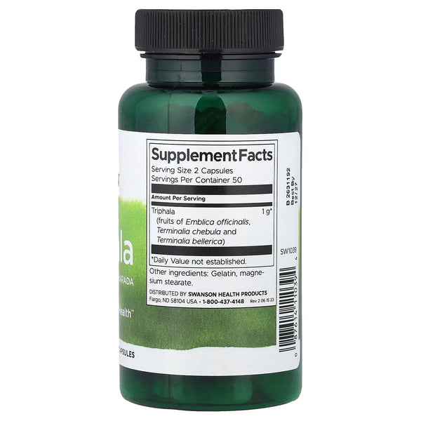 Triphala, 500mg - 100 caps