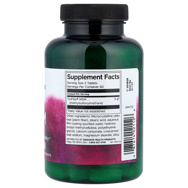 MSM, 1500mg - 120 tablets