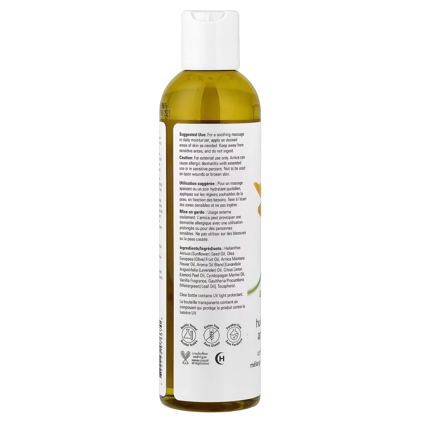 Arnica Soothing Massage Oil - 237 ml.