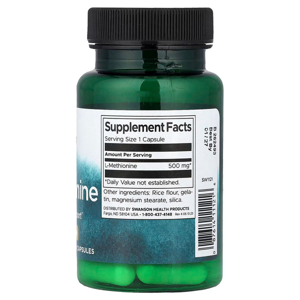L-Methionine, 500mg - 30 caps