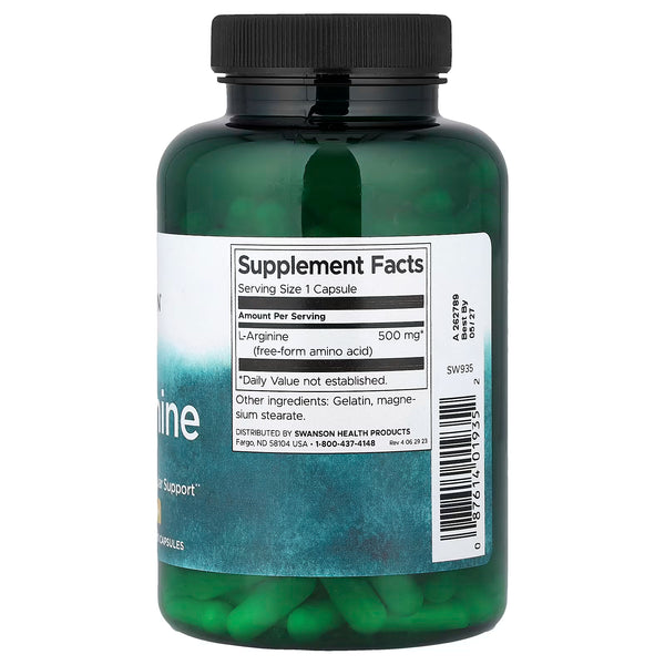 L-Arginine, 500mg - 200 caps