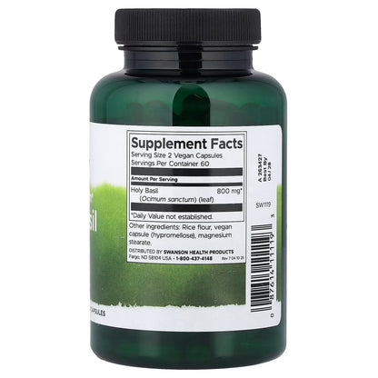 Feuille de basilic sacré, 400 mg - 120 gélules