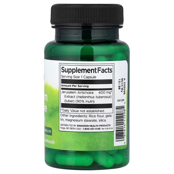 Prebiotic Jerusalem Artichoke, 400mg - 60 caps