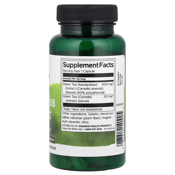 Green Tea Extract, 500mg - 60 caps