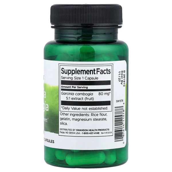 Garcinia Cambogia 5:1 Extract, 80mg - 60 caps