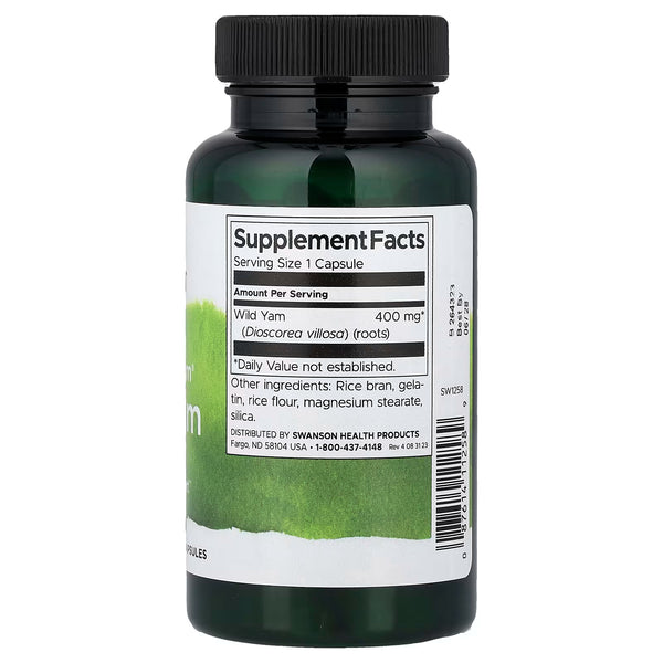 Full Spectrum Wild Yam, 400mg - 60 caps
