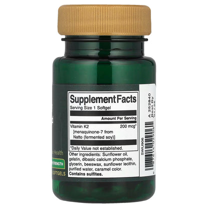 Vitamin K-2 - Natural, 200mcg - 30 softgels