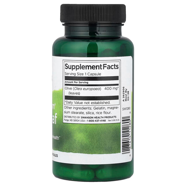 Full Spectrum Olive Leaf, 400mg - 60 caps