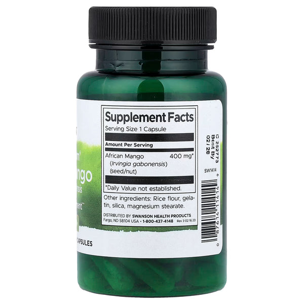 Full Spectrum African Mango (Irvingia Gabonensis), 400mg - 60 caps