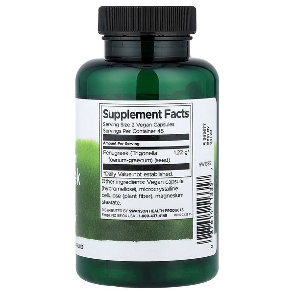 Fenugreek Seed, 610mg - 90 caps