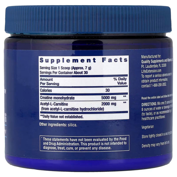 Creatine & Acetyl-L-Carnitine Energy Plus - 233g